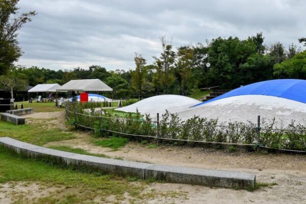 雨で使用できないふわふわドーム